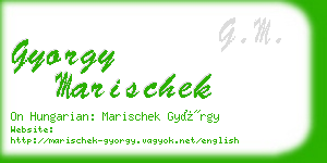 gyorgy marischek business card